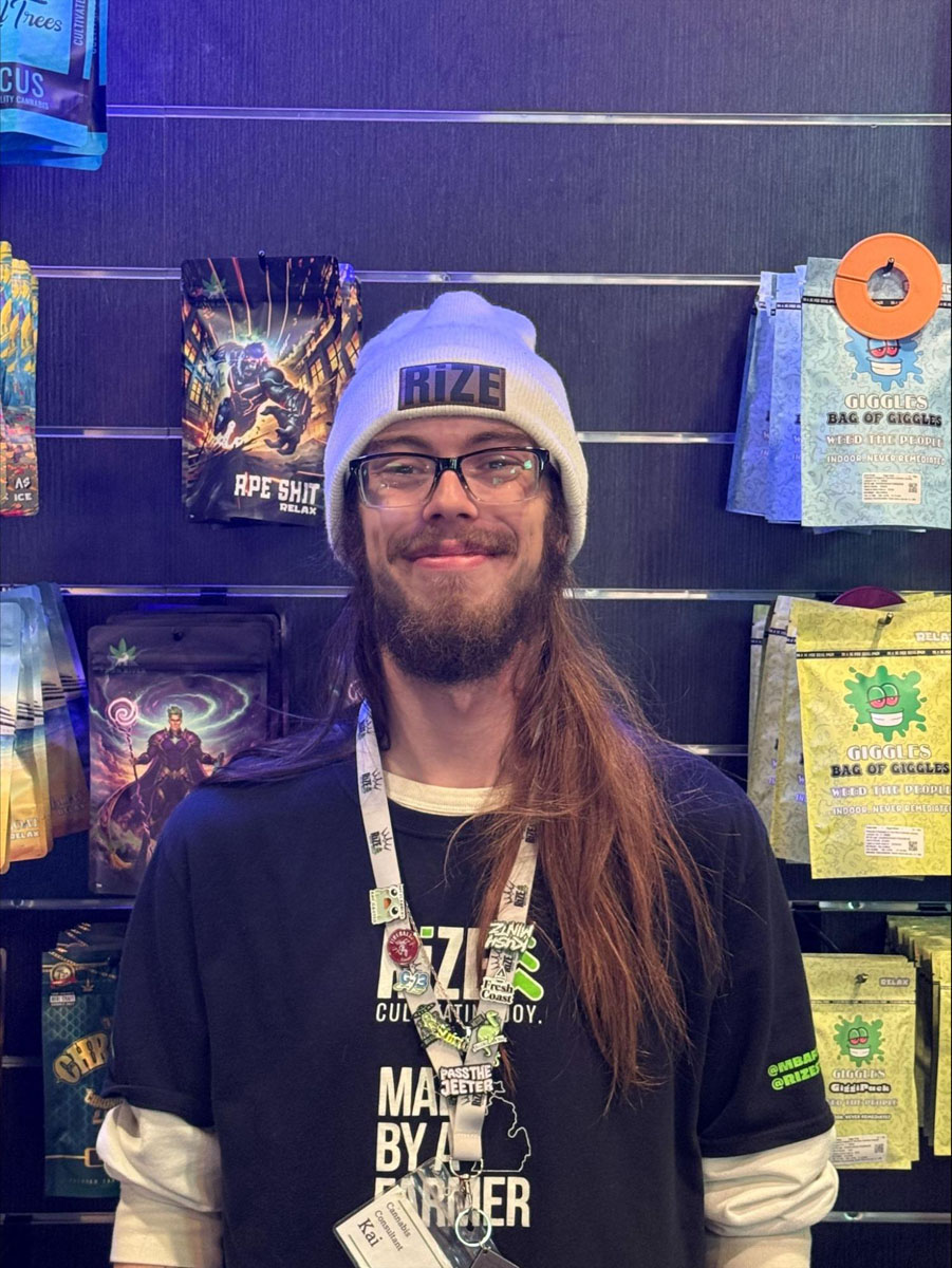 Kai came to RiZE with a clear mission: to help people understand the benefits of THC and lift the stigma around cannabis.